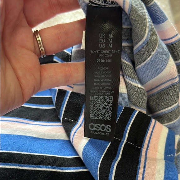 ASOS Striped Sleeveless Men's Shirt Size Medium - Picture 6 of 10